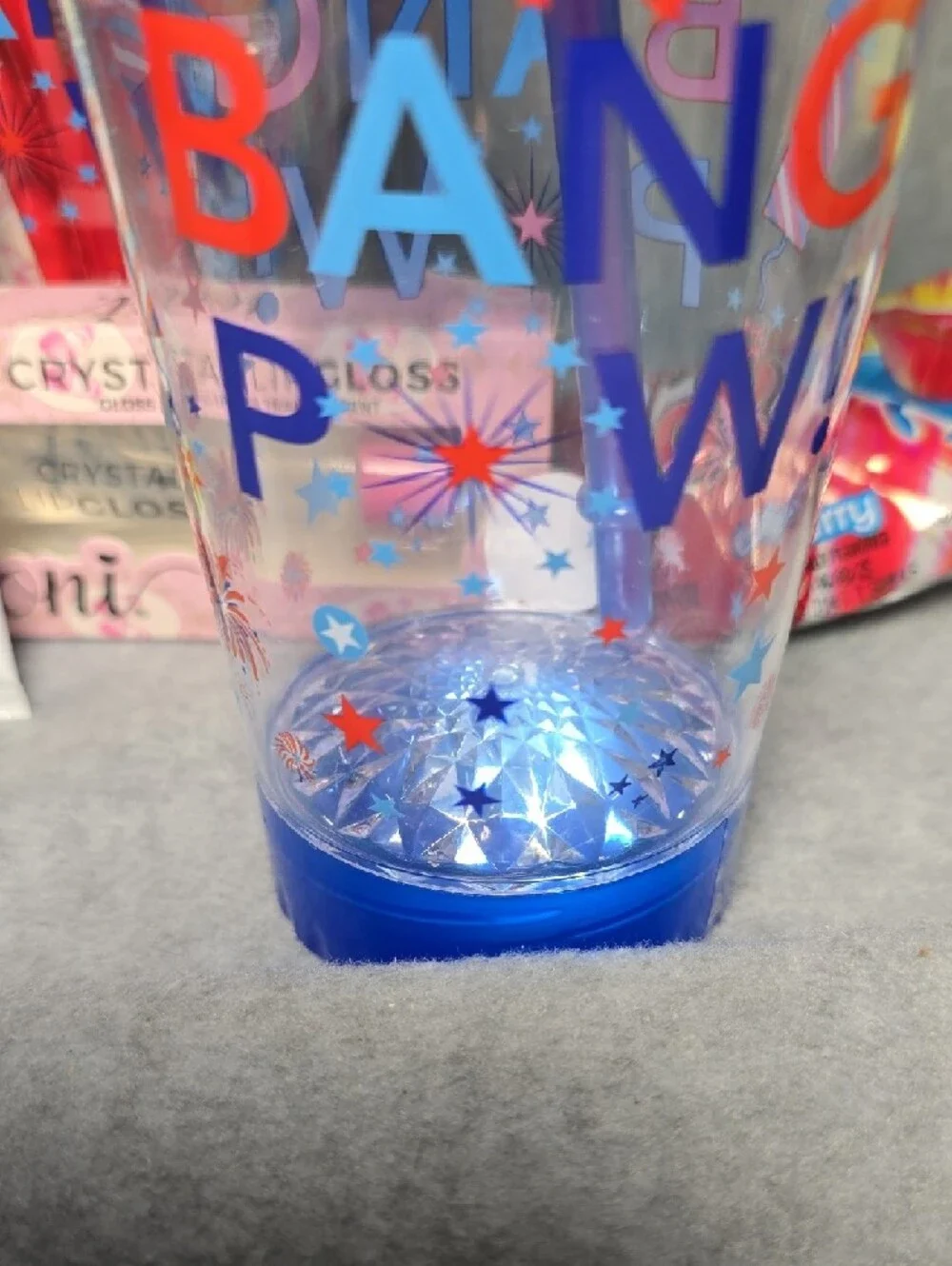 Patriotic Red and Blue Light-Up Party Tumbler Set with Straws and Accessories